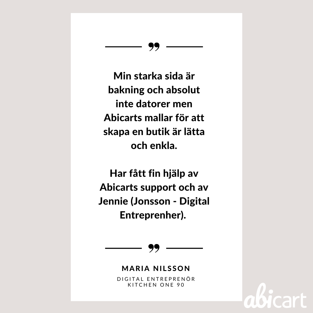 Kitchen One 90 - "Min starka sida är bakning och absolut inte datorer"
