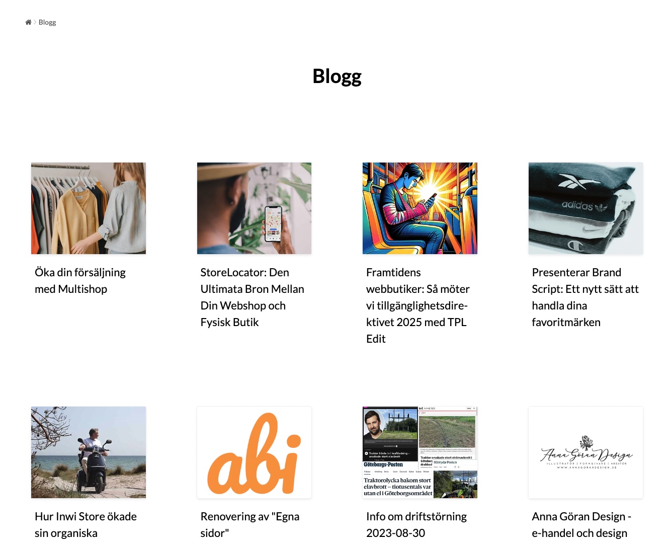 Bygg en blogg-funktion i Abicart