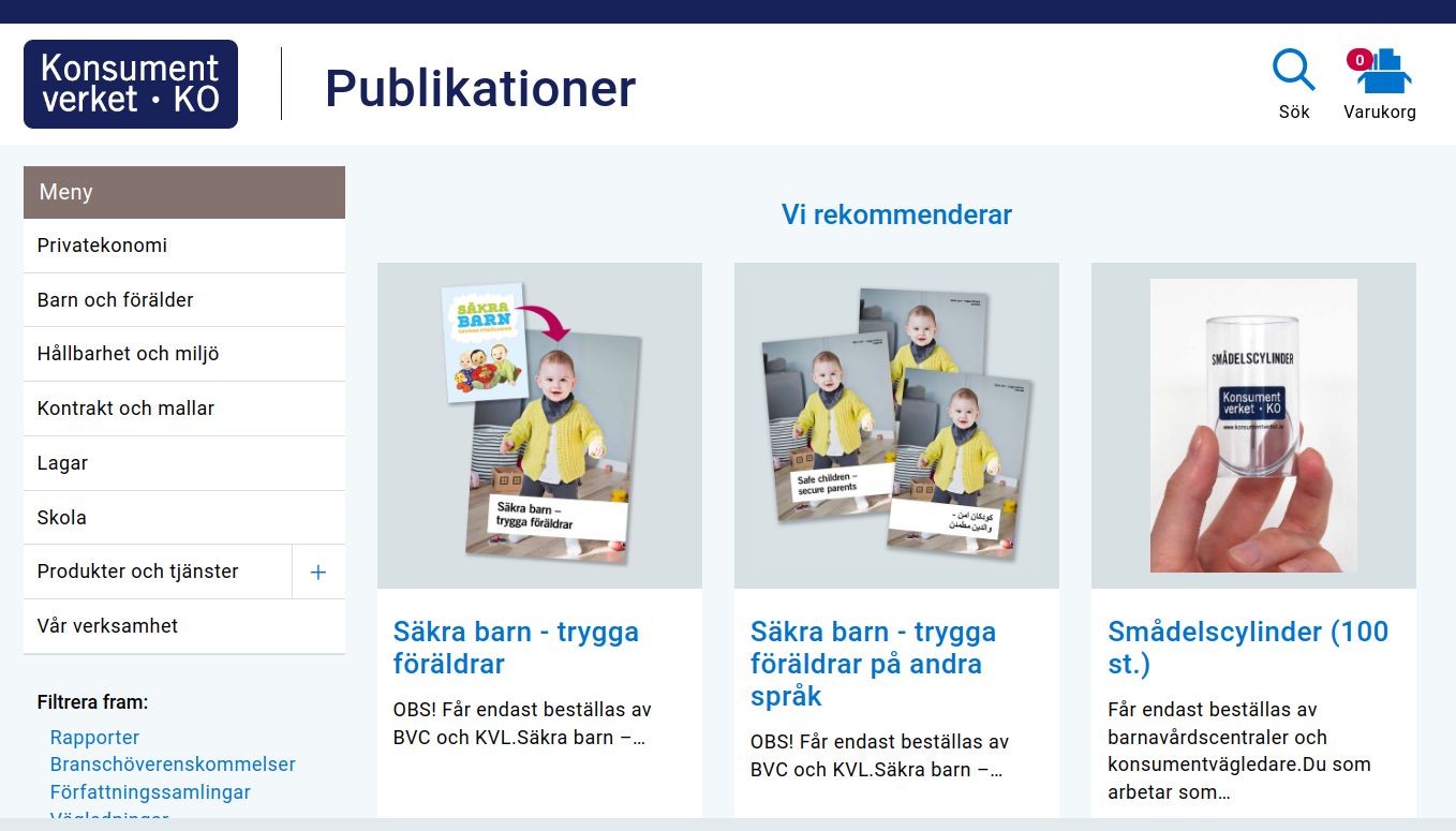 Konsumentverkets publikationer