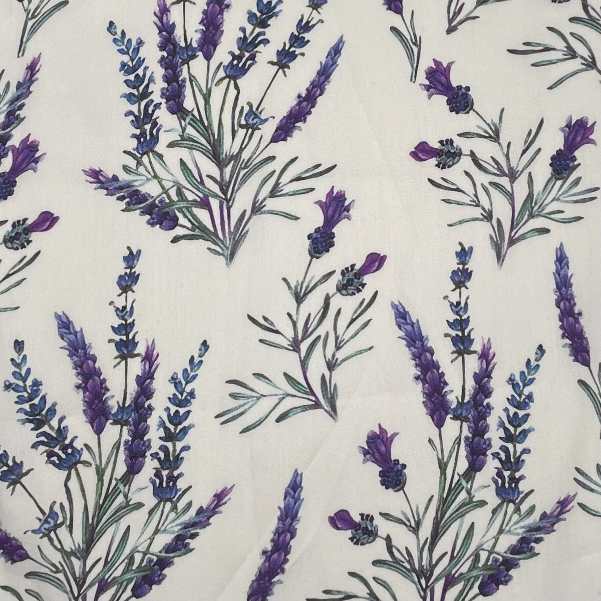 Popeline Floral Print White/Lilac