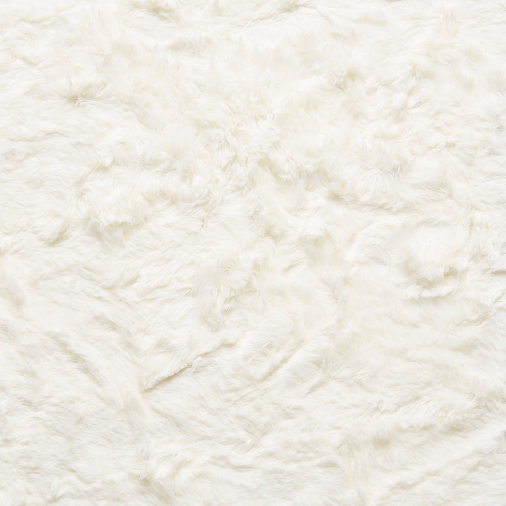 Faux Fur Curls White