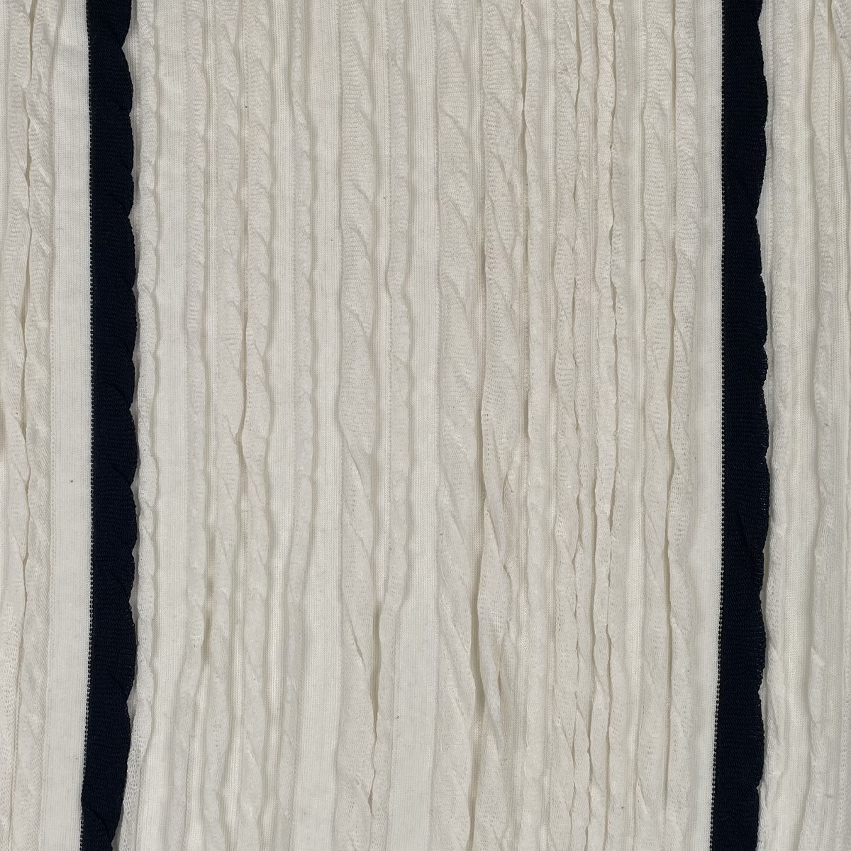 Jacquard Striped Jersey Offwhite