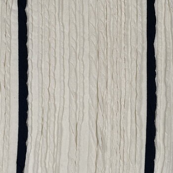 Jacquard Striped Jersey Offwhite