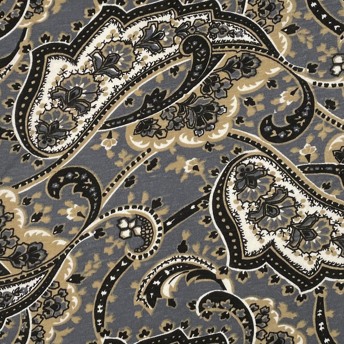 Retro Jersey Beige Paisley