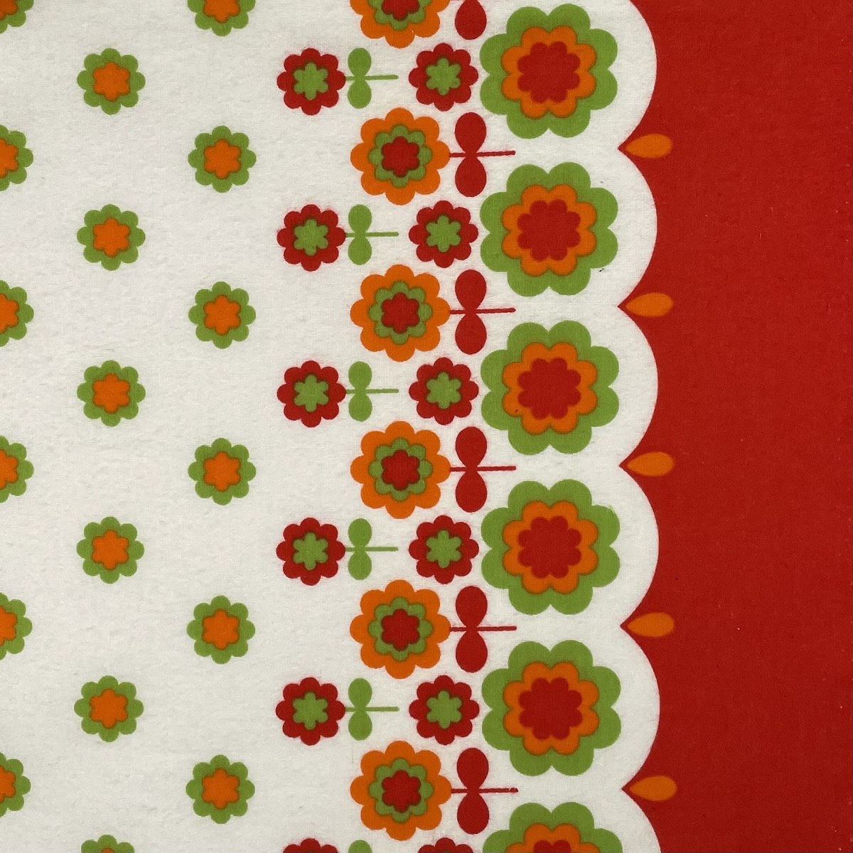 Flanel Flower Border Red