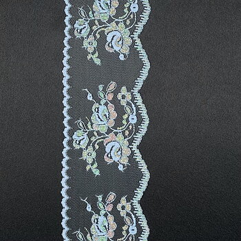 Retro Glitter Flowers Blue