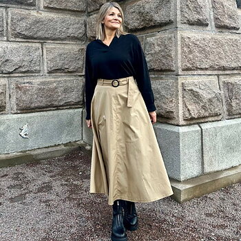 Symönster - Emilia, vid kjol med bälte