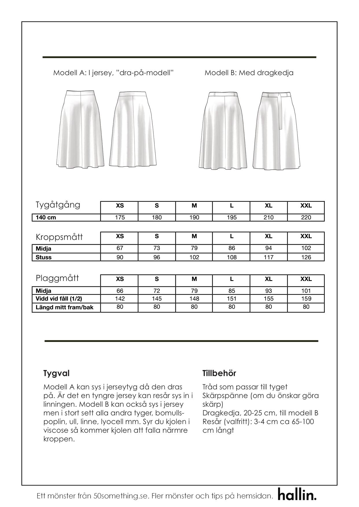 Sewing pattern - Emilia wide skirt - 3