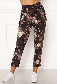 HAZEL TRICOT PANTS BLACK/PATTERNED