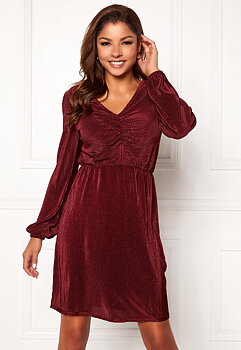 Perla Dress, Wine-Red