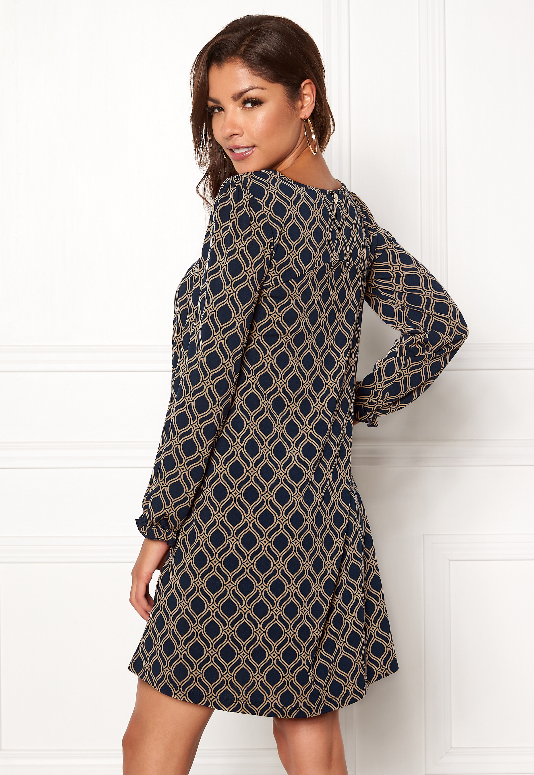 Swing Dress Dark Blue/Sand - 2