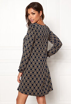 Swing Dress Dark Blue/Sand