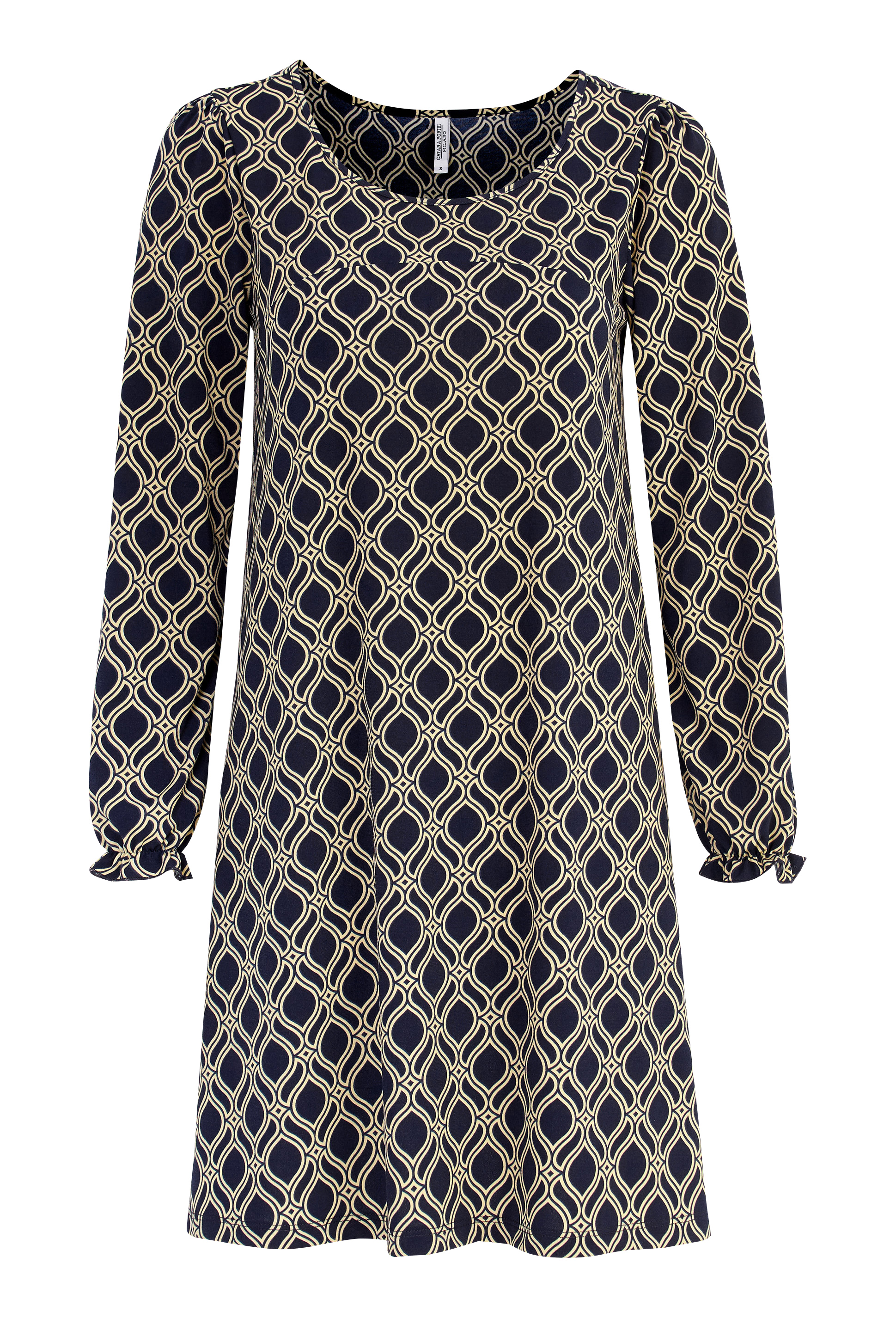 Swing Dress Dark Blue/Sand - 4