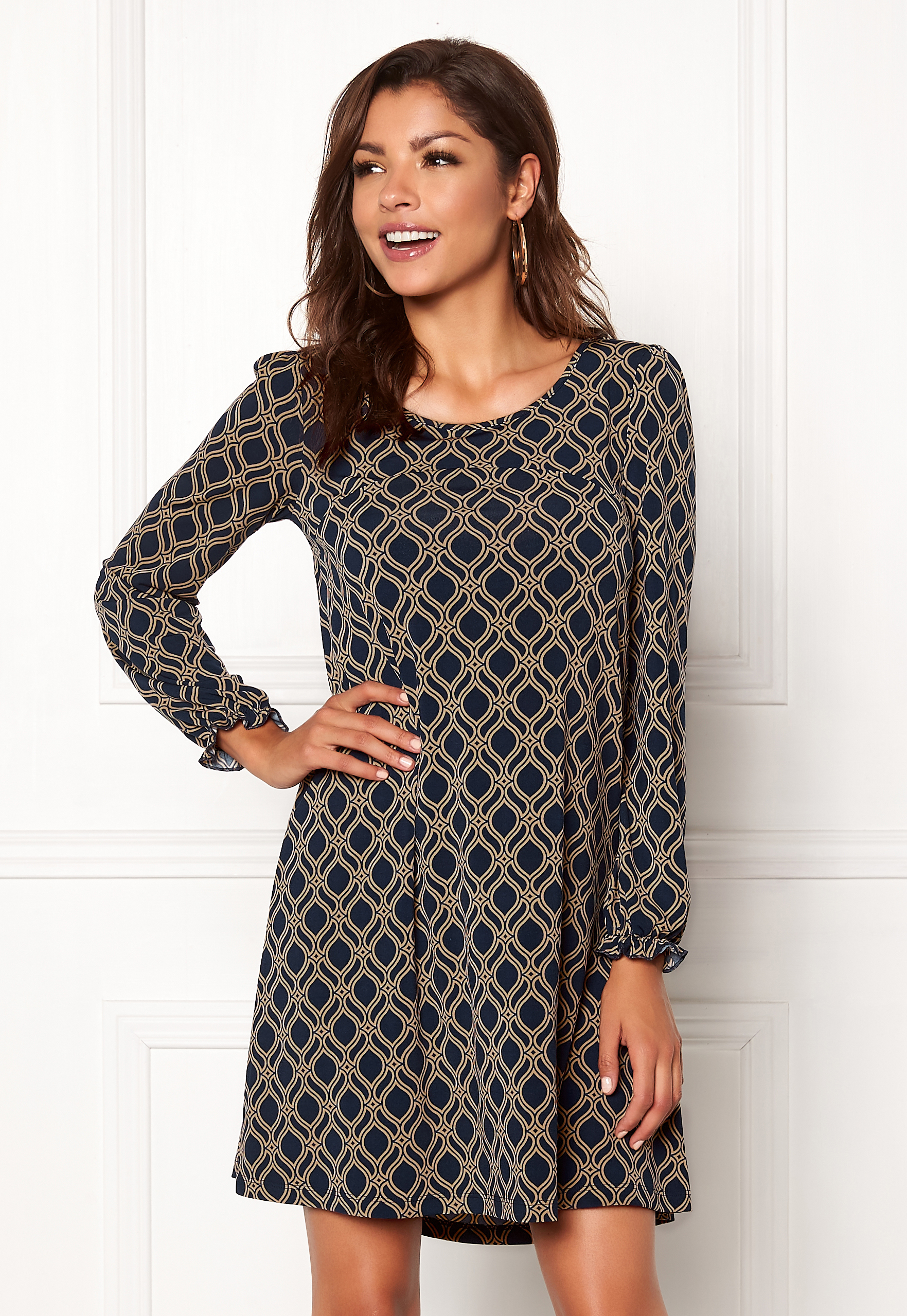 Swing Dress Dark Blue/Sand