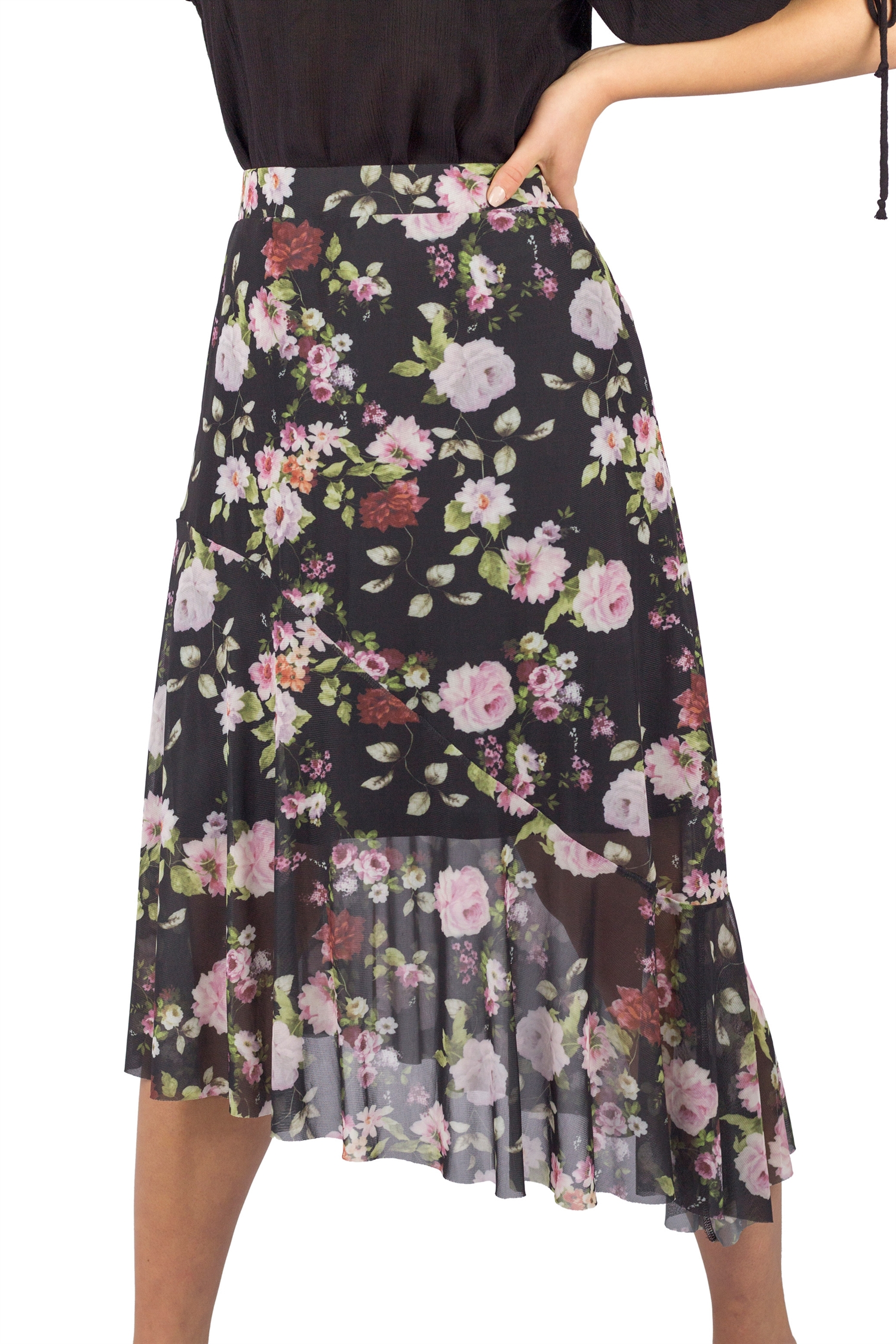 FLORIA SKIRT BLACL/ROSE/MAGNOLIA - 2