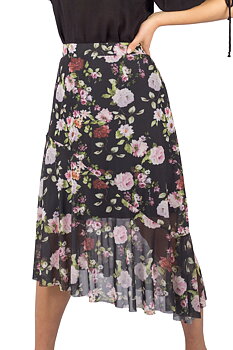 FLORIA SKIRT BLACL/ROSE/MAGNOLIA