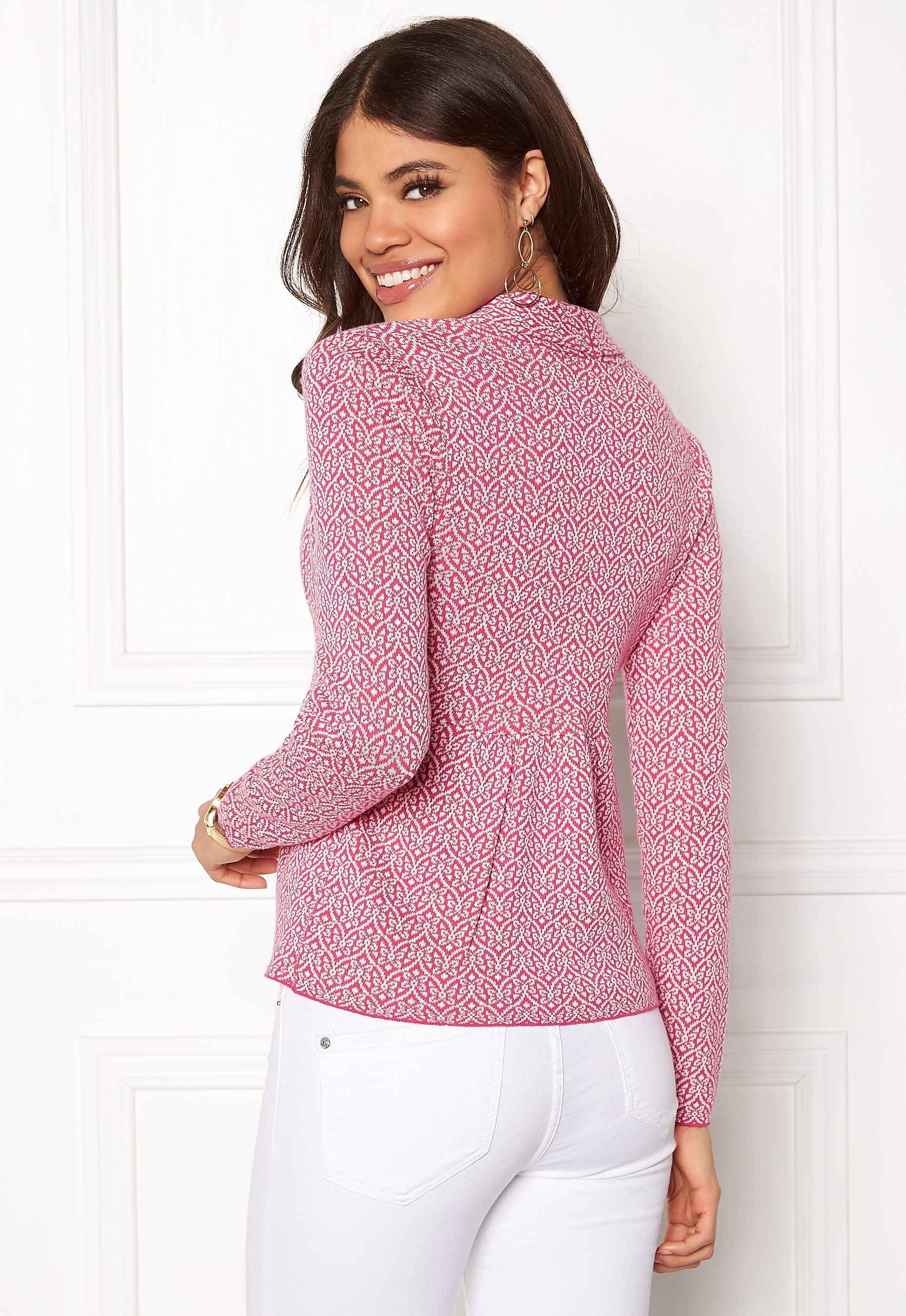 Kara Cardigan Pink/Offwhite - 3