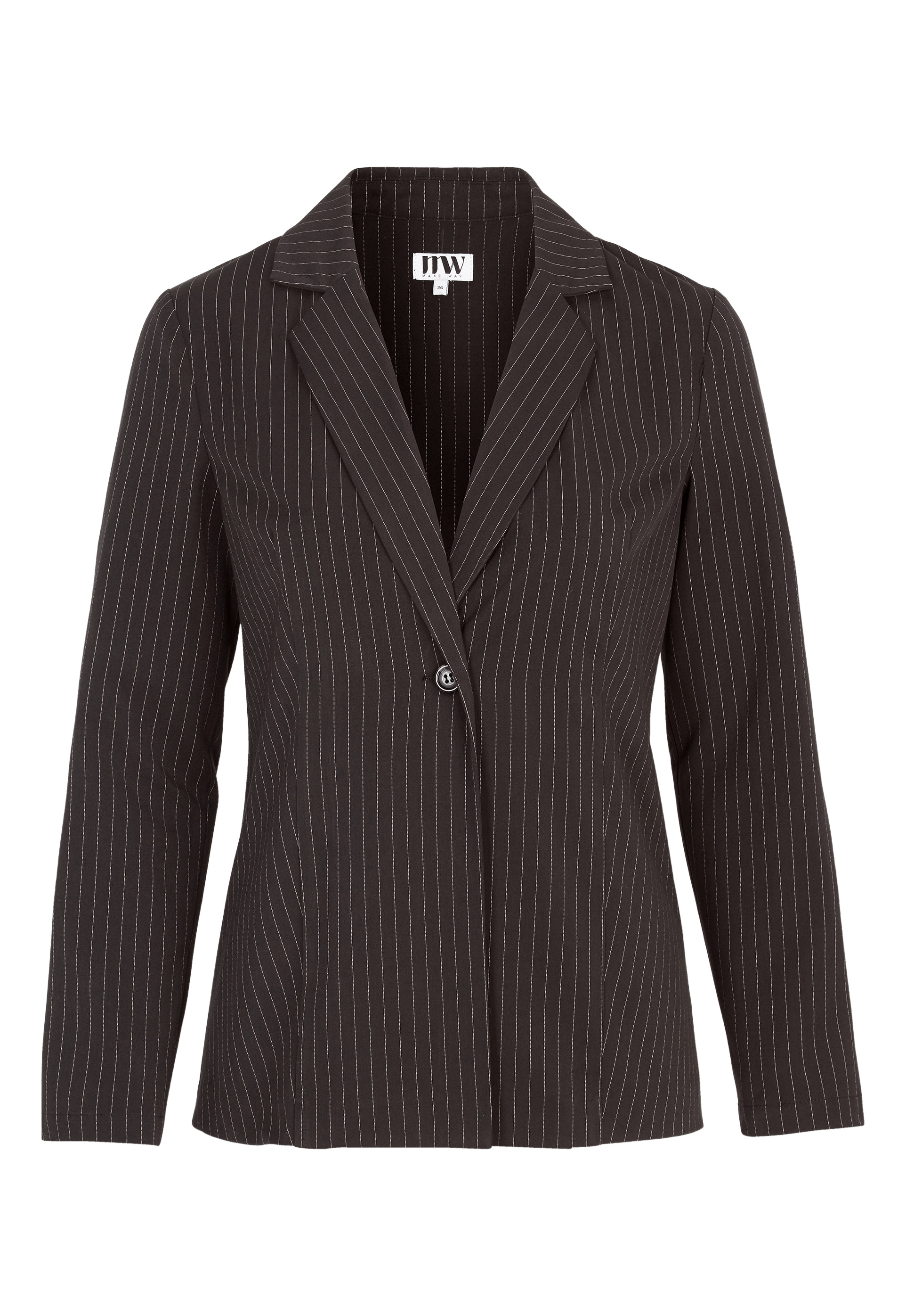 Disa Soft Blazer - Black/ White/ Striped - 4