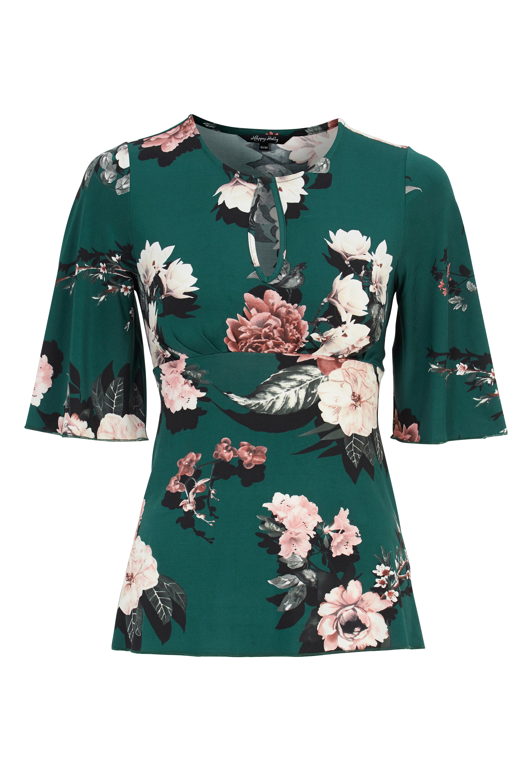 Clara Top Dark green / patterned - 4