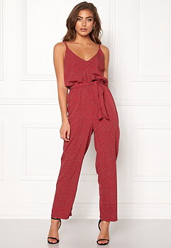 Amal Jumpsuit Red/White/Dotted