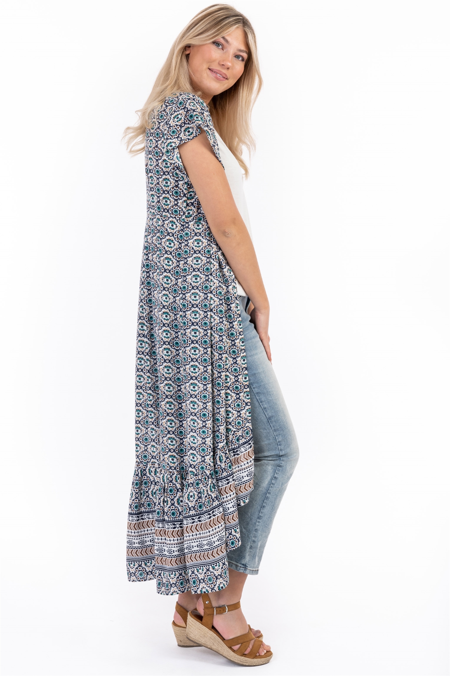 EDEN DRESS KAFTAN - EMERALD/COFFE/CREME - 3