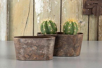 KRUKA OVAL - ROST - RECYCLED PLASTIC