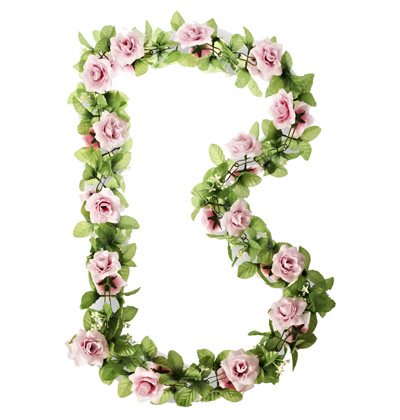 Basil Girlang Rosa Rosor 130CM