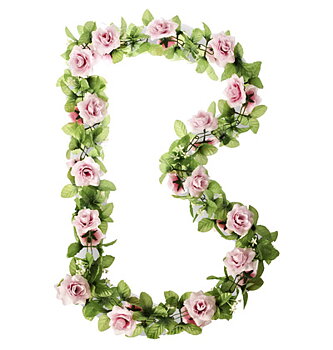 Basil Girlang Rosa Rosor 130CM