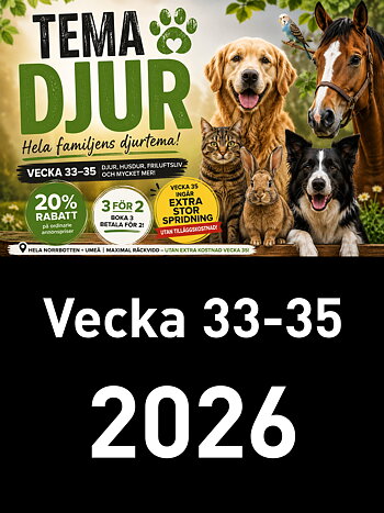 Tema Djur - Luleå (alt. 4 orter)