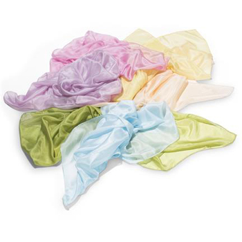 Filges Siden. Sjalar 6-pack. 90x90 cm - Pastellfärger.