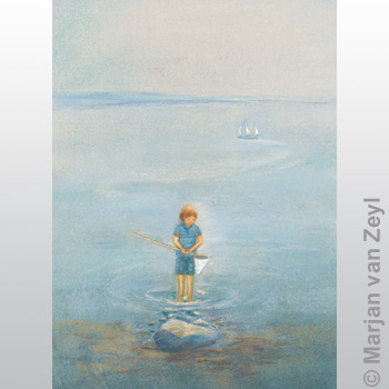 Konstkort M.v. Zeyl Fisknät