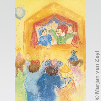 Konstkort M.v. Zeyl Dockteater 
