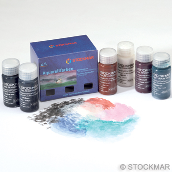 Stockmar Akvarellfärg 6 st färger x 20 ml. Kompletteringsfärger. 