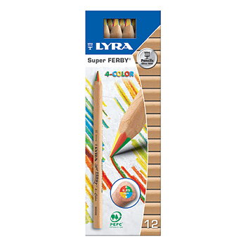 Lyra Color Giants  fyrfärgad penna. 12 pennor/förpackning