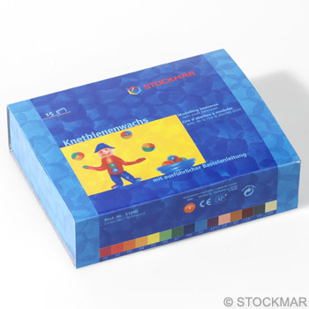 Stockmar knådbivax - 15 blandade färger - 100x40 mm 