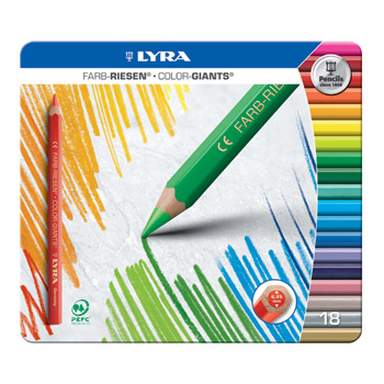 Lyra Color Giants - lackade - 18 färger i plåt etui