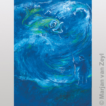 Konstkort M.v. Zeyl Fiskaren 