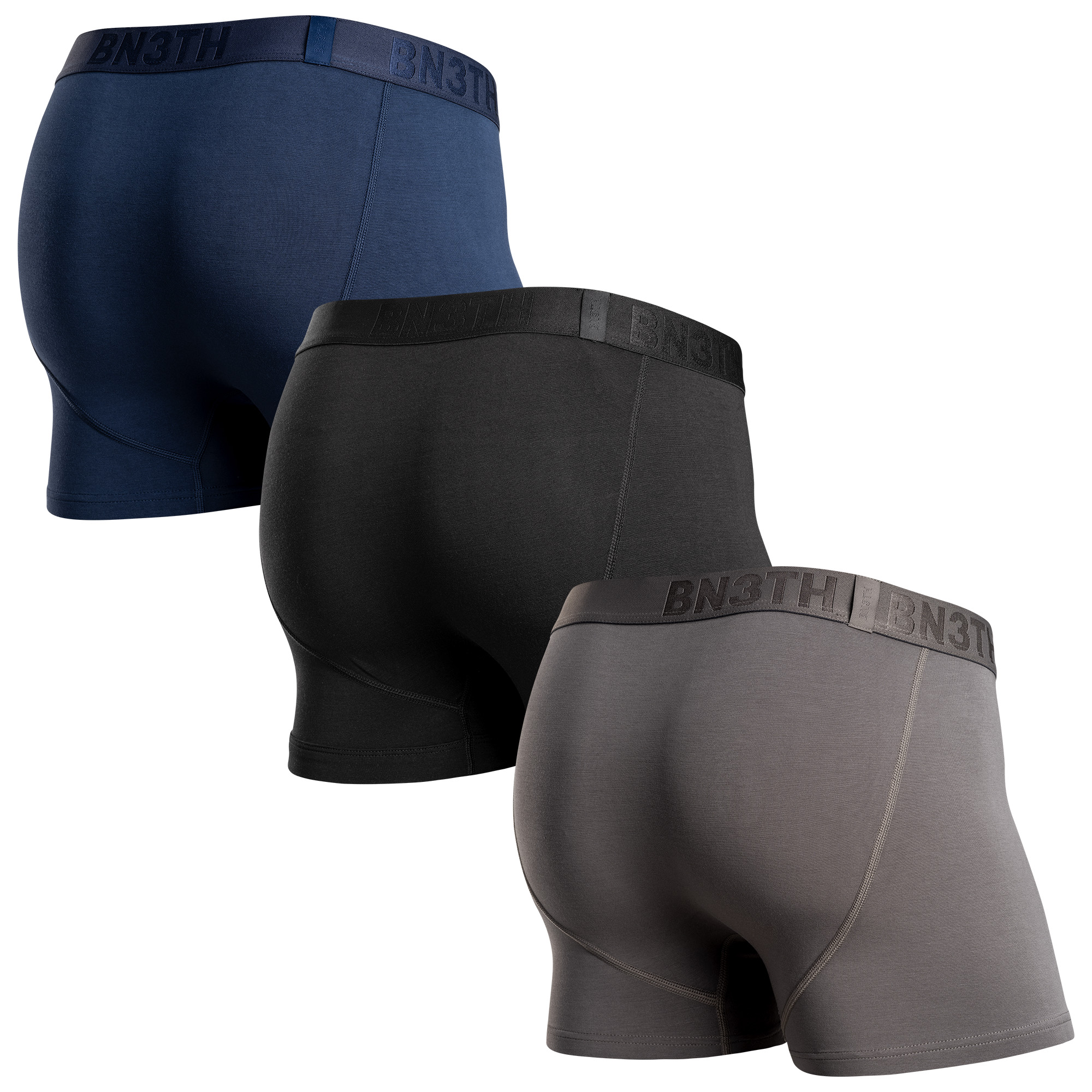 CLASSIC TRUNK 3 PACK - BLACK/NAVY/GARGOYLE - 2