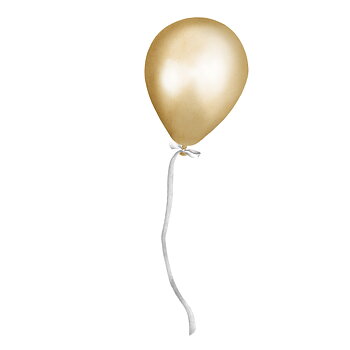 Gold party balloon