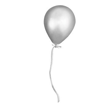 Silver party balloon