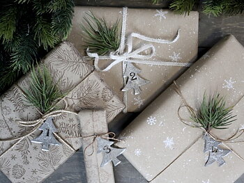 Adventssiffror Julgran - Antik Zink