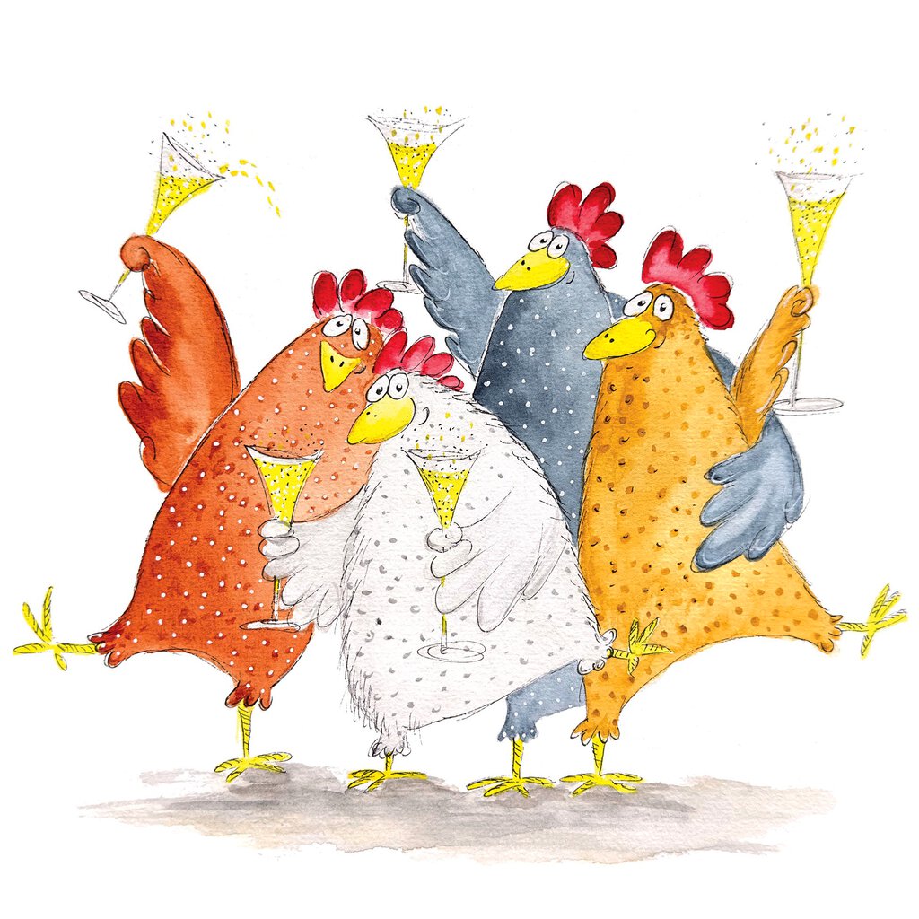 Servett Celebrating Chickens