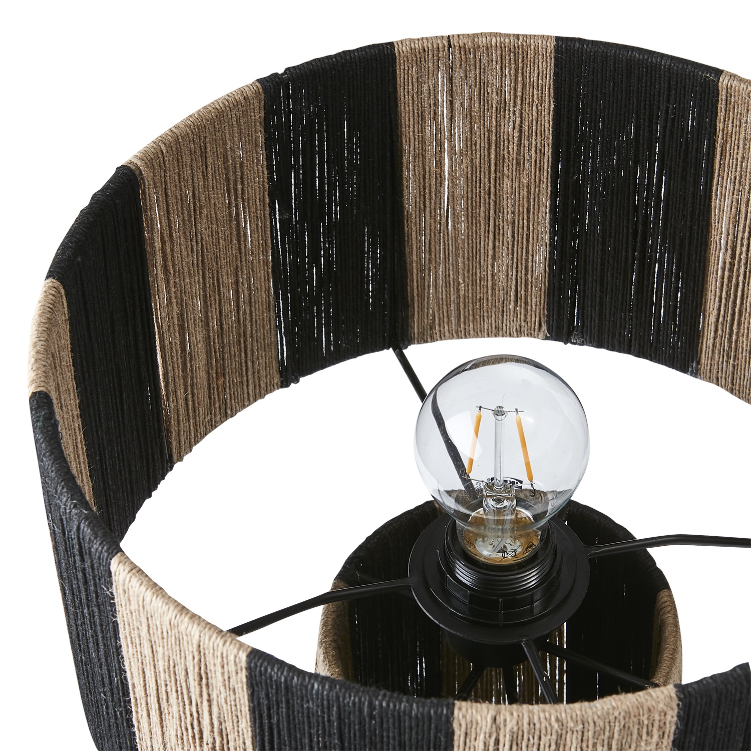 Bordslampa Jullan, Svart/Natur - M - 4