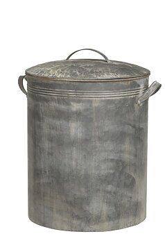 Hink med lock - Antique Zink - Large