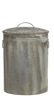 Hink med lock - Antique Zink - Small