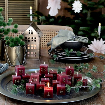 Kalenderljus Antik Cherry - 24 st