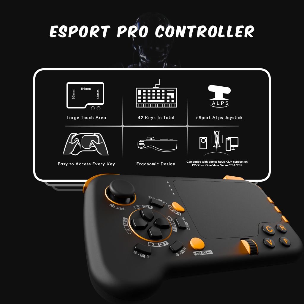 DarkWalker FPS ShotPad Game Controller PS4, PS5, Xbox Series X/S/One