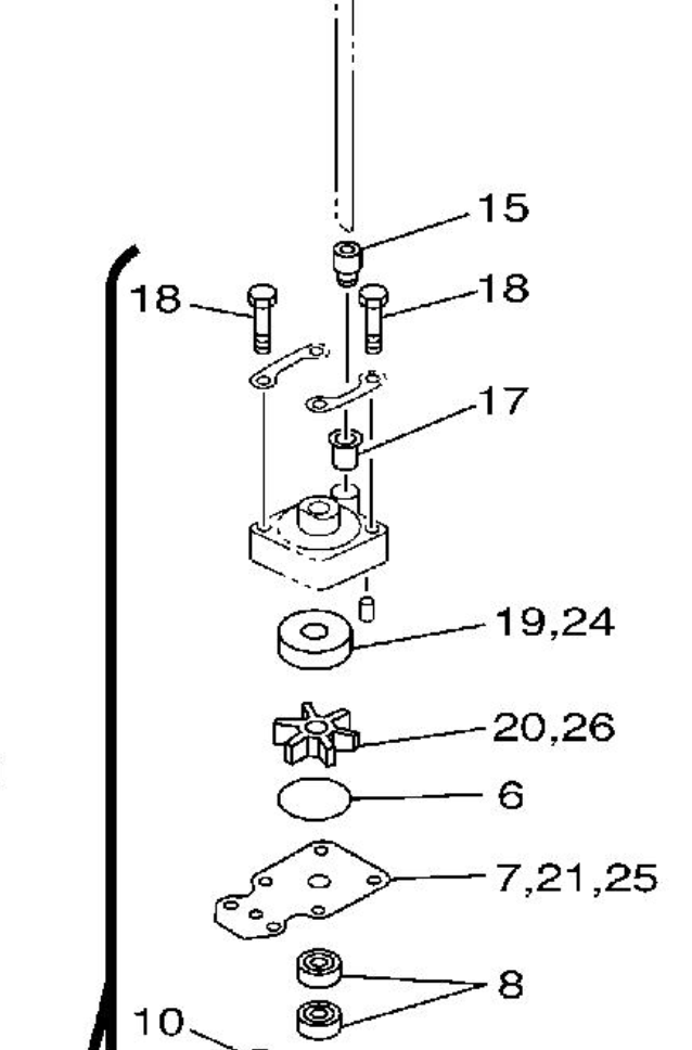 IMPELLER KIT YAMAHA 9.9-15 HK - 2