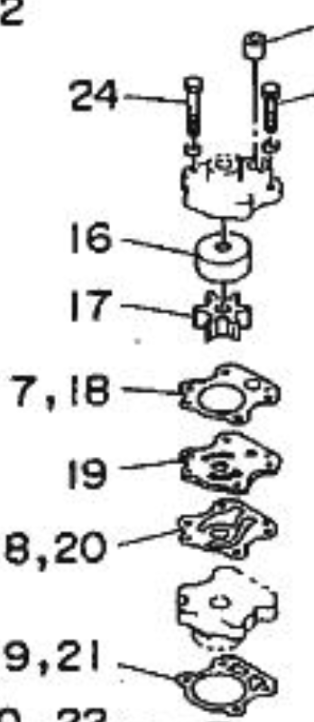 IMPELLER KIT YAMAHA 55 HK 2TAKT - 2