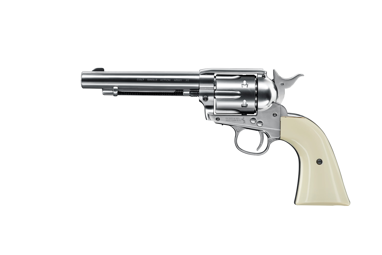 Colt Single Action Army 45 "Peacemaker", nickel 4,5mm Diabolo
